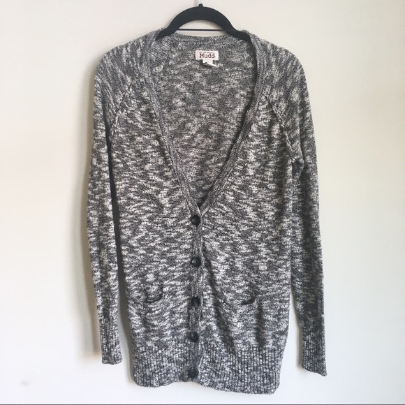 Mudd Sweaters - Mudd marled gray button up cardigan sweater